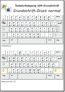 Tastaturbelegung Druckschrift normal